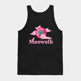 Retro Meowsik-Cat and Music lovers- Tank Top